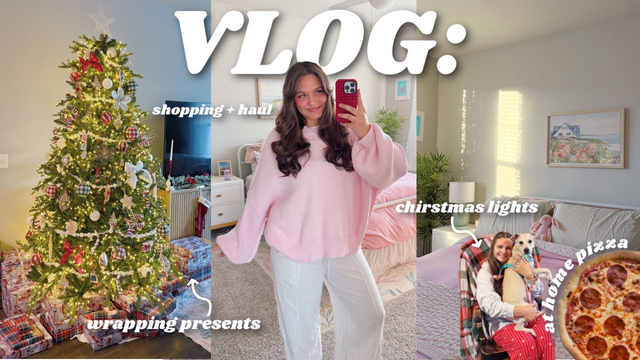 VLOG: Christmas shopping, at home pizza, wrapping presents.. all things Christmas
