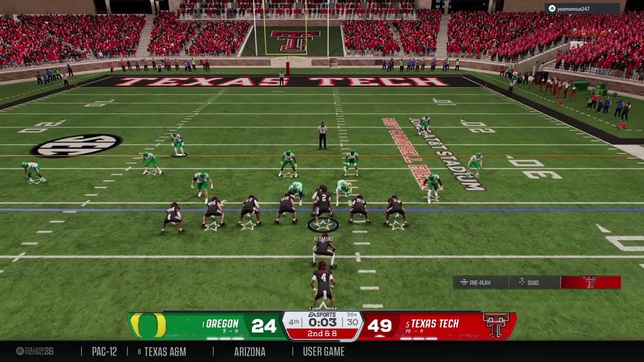 CFB 26 Texas Tech vs Oregon