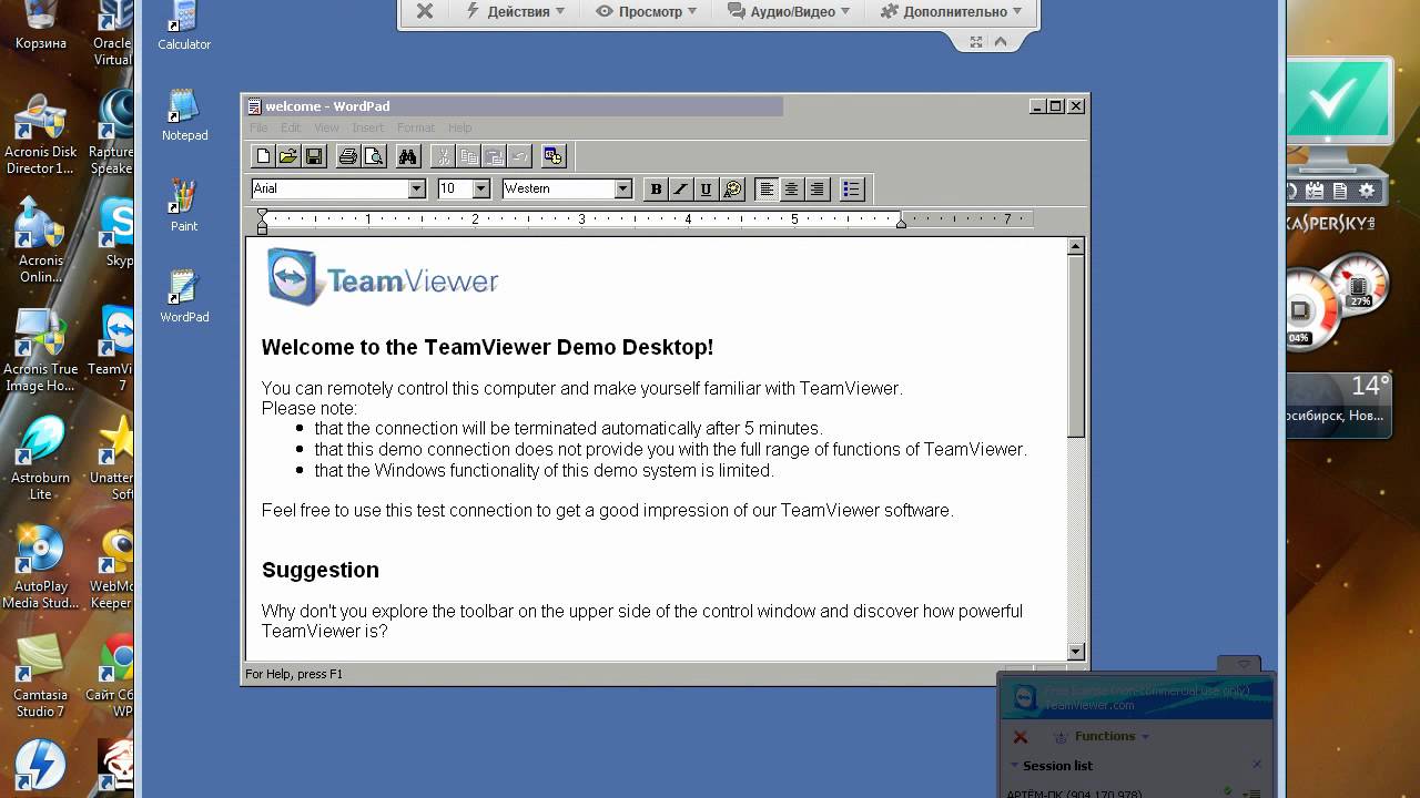 Удалённый помощник Team Viewer