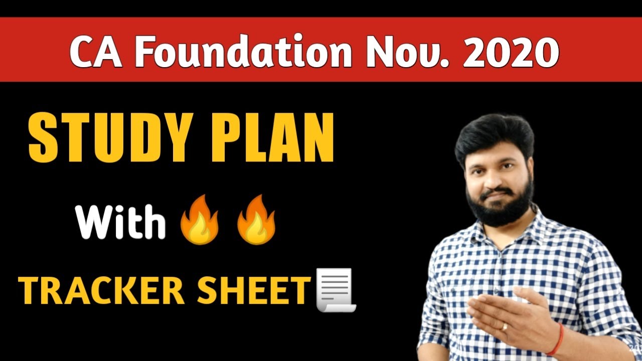 ca foundation study plan for nov 2020 l MUST WATCH