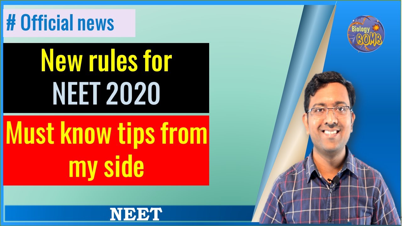 Official NEET 2020 New rules and Tips to avoid inconvenience I Dr Kunal Tatte (KT)