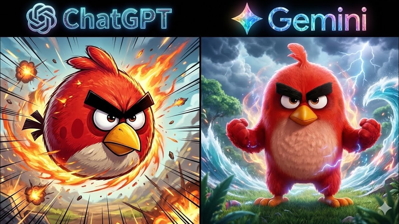 📹 ИИ создал Angry Birds | ChatGPT vs Gemini vs Grok vs Deepseek vs Claude