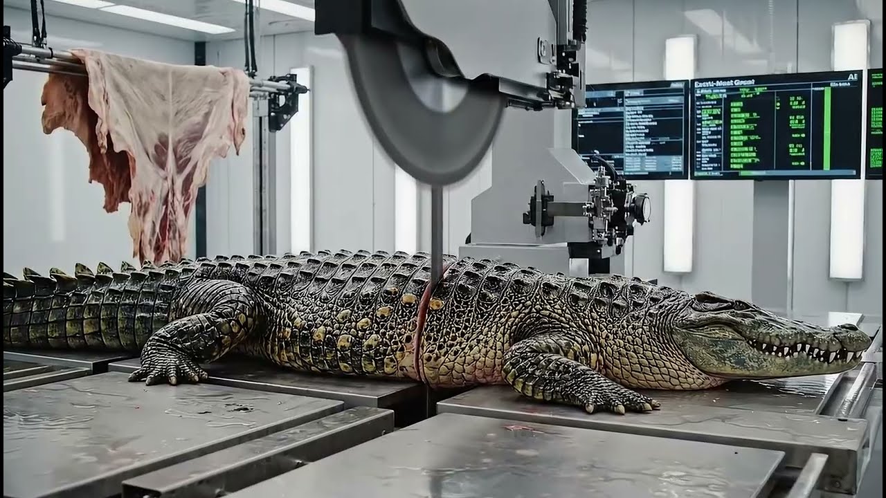 State of the Art Crocodile Processing Line Fully Automated from Intake to Packaging