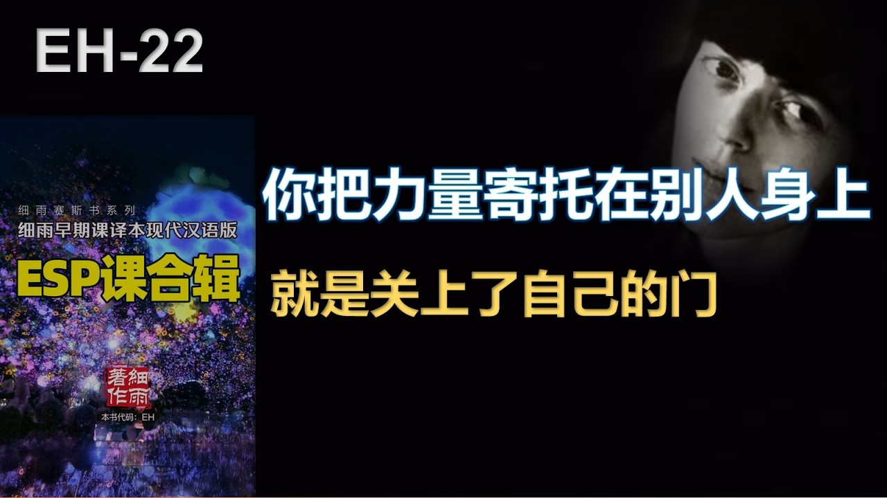 ESP课22 赛斯的敲打：那朵劝自己不要开的花｜你不是没能力向内看，是你一直在替自己找借口｜细雨赛斯书系列