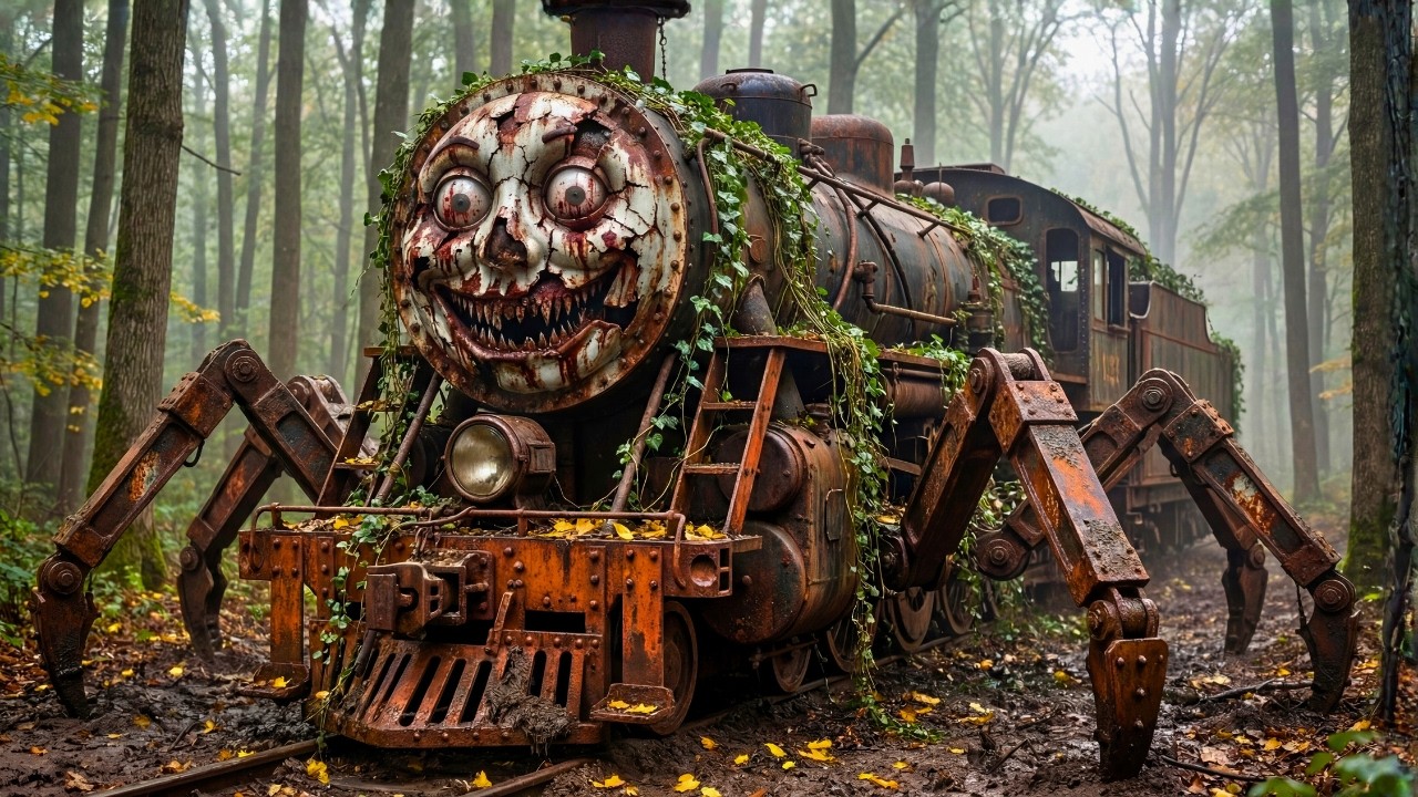 Full ASMR Restoration — Forest-Found Choo-Choo Charles Train From Rusted Wreck to Like New