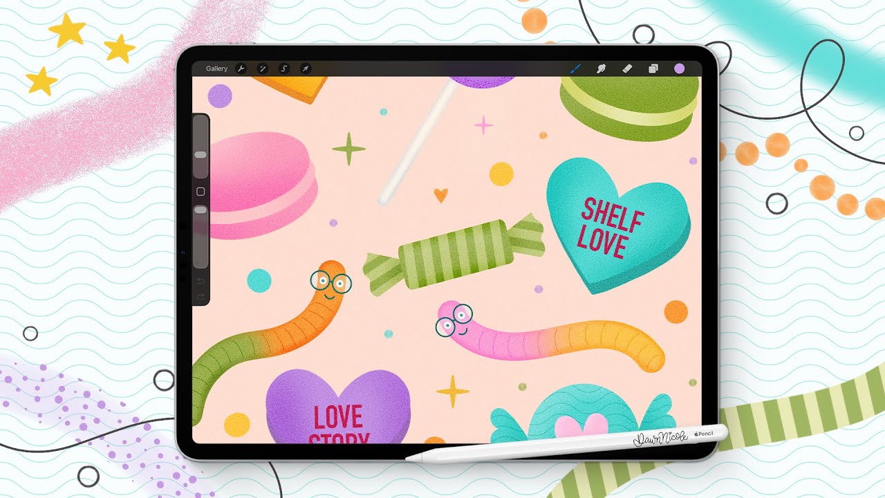 Как добавить текстуры в Procreate