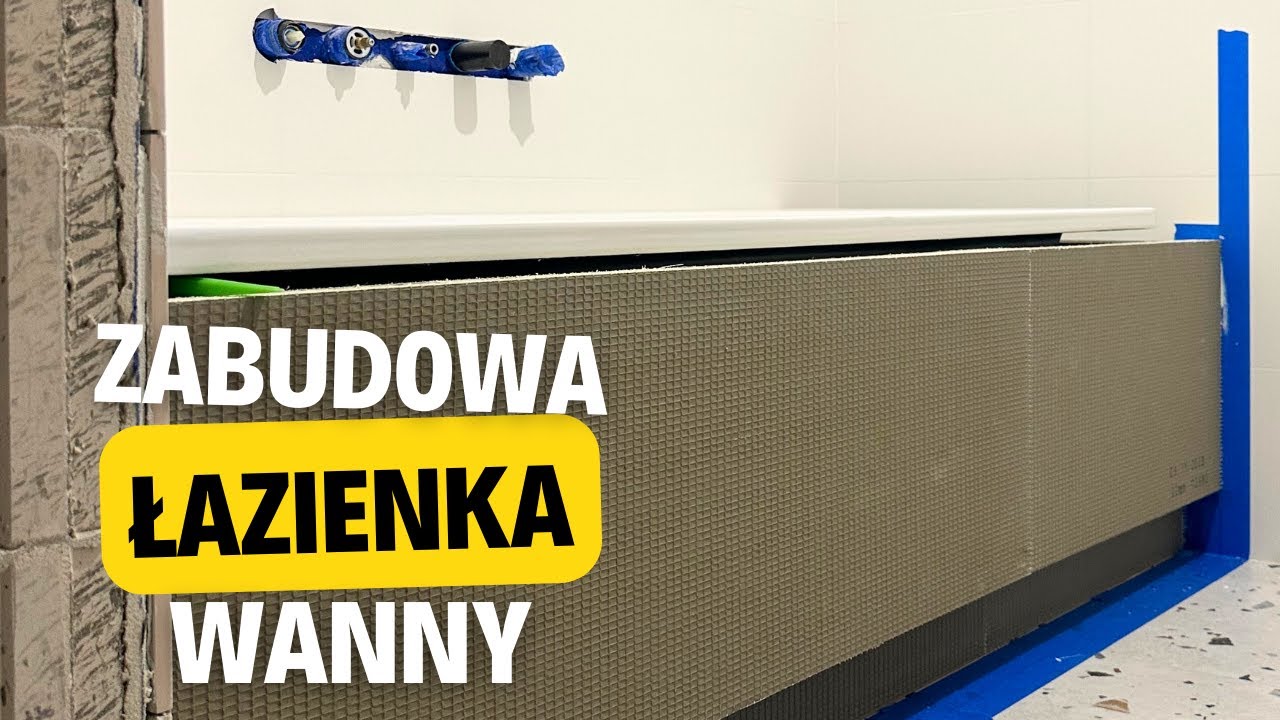 212. Zabudowa wanny z cokołem płytą budowlaną Ultrament. Budowa domu system gospodarczym
