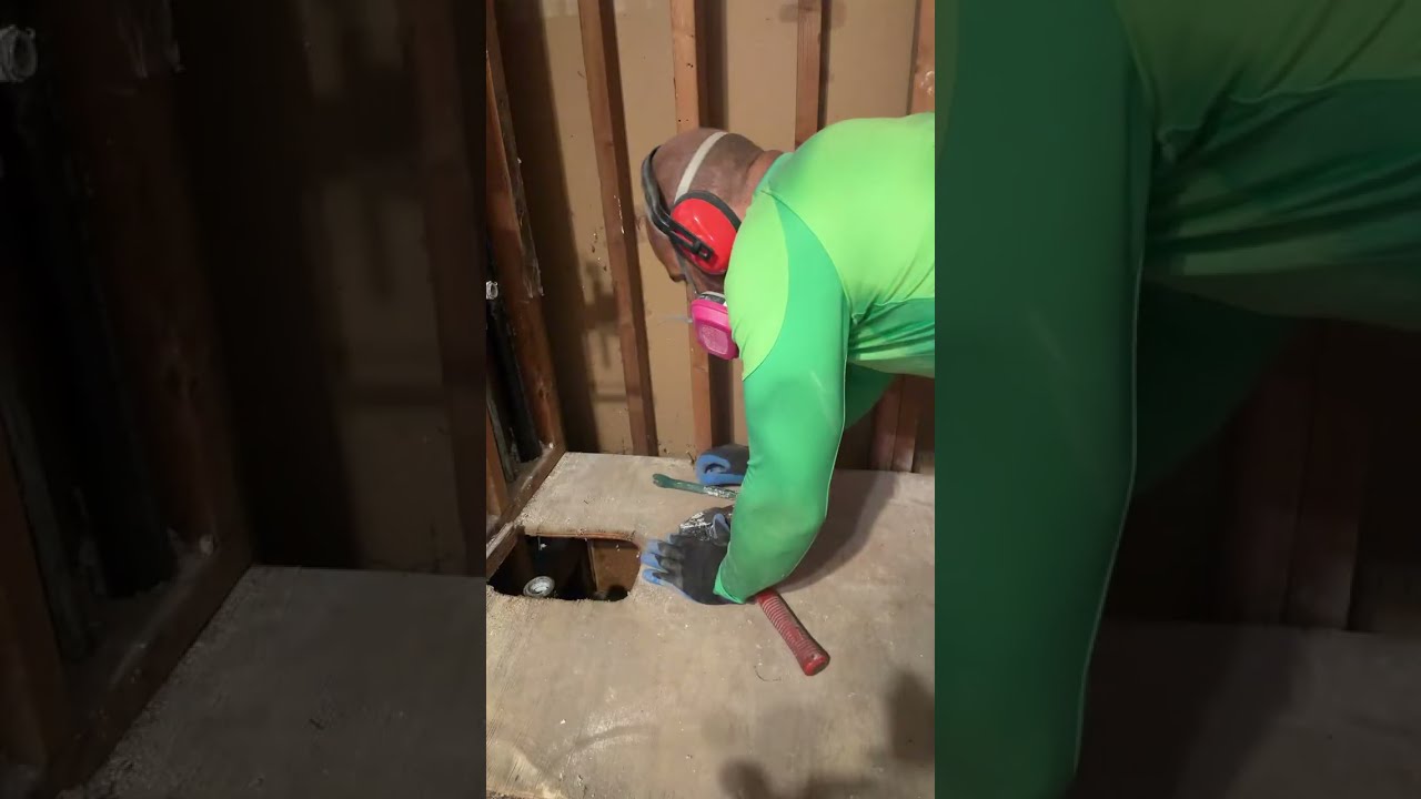 Removing bathroom sub-floor live!