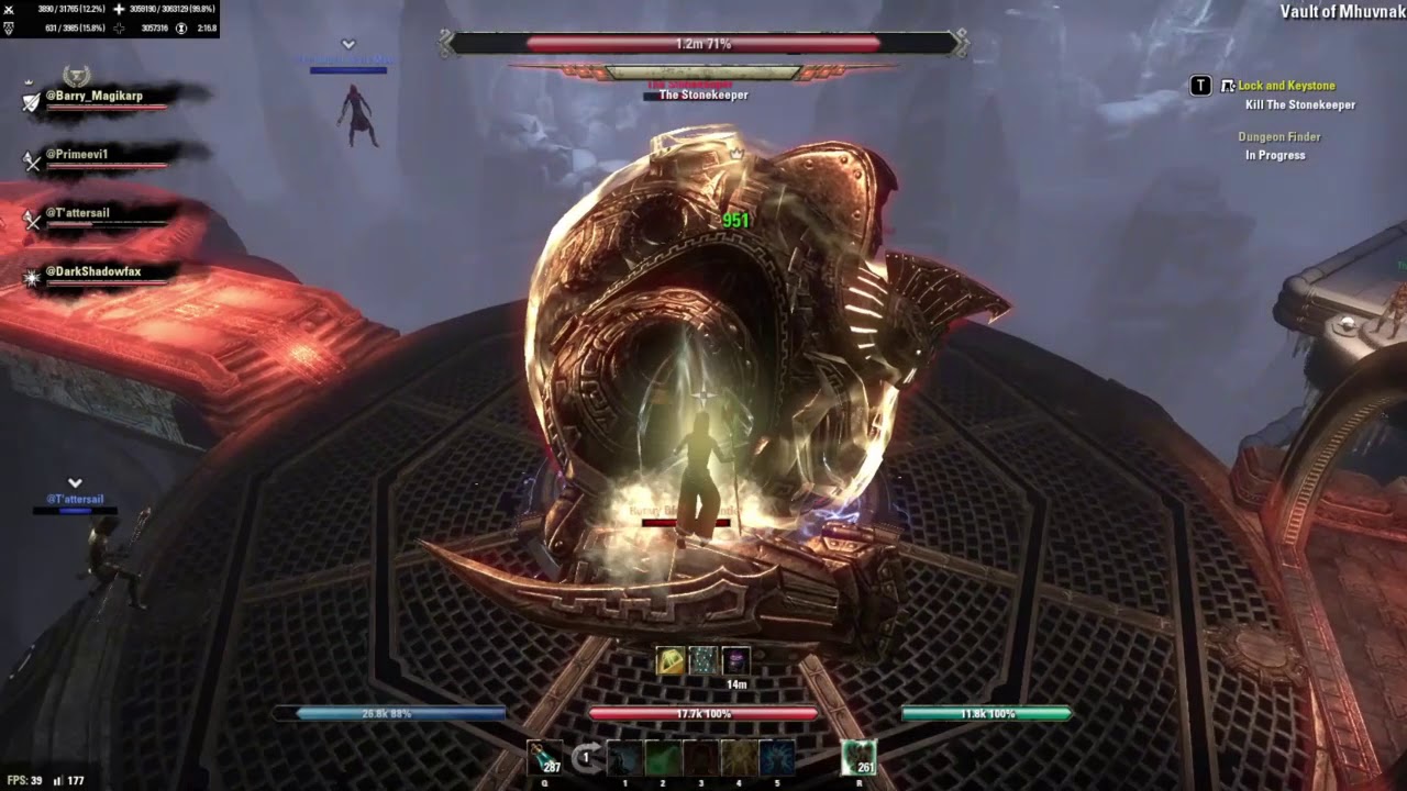 ESO Wrathstone PTS nFrostvault - The Stonekeeper fight