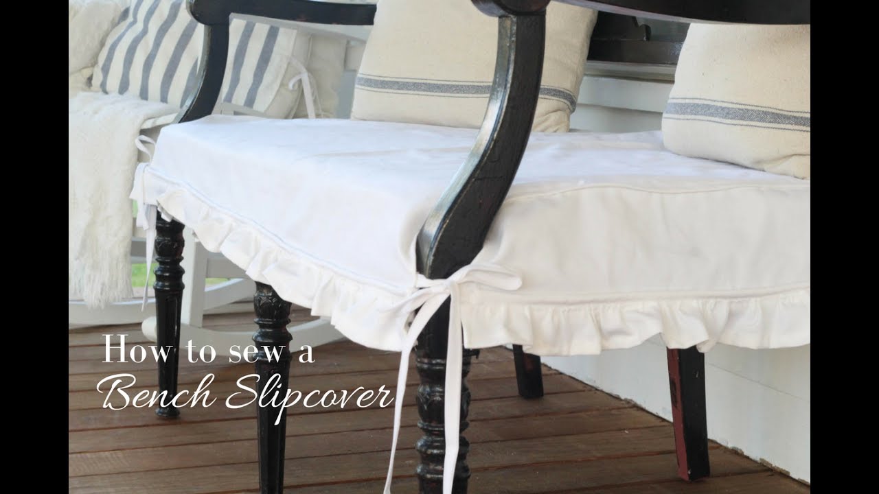 DIY How to Sew a Bench Slipcover