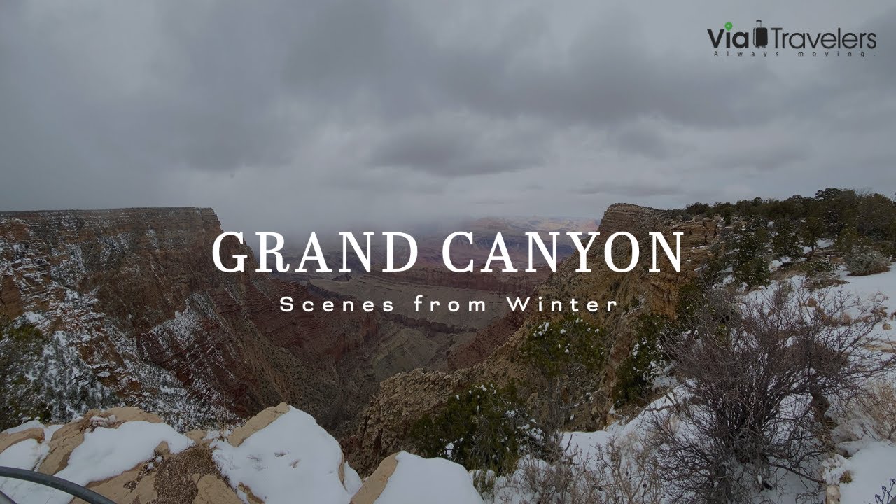 Grand Canyon in Winter - South Rim Trail Views [4K UHD]