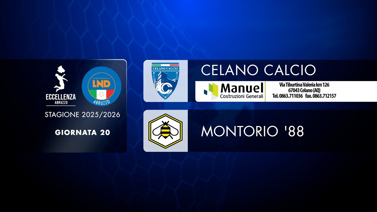 Eccellenza Abruzzo | 20&deg; giornata: Celano - Montorio 88 (3-1)