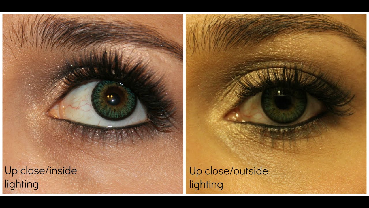 Adore Tri-Tone Color Contacts in Light Green Review in HD