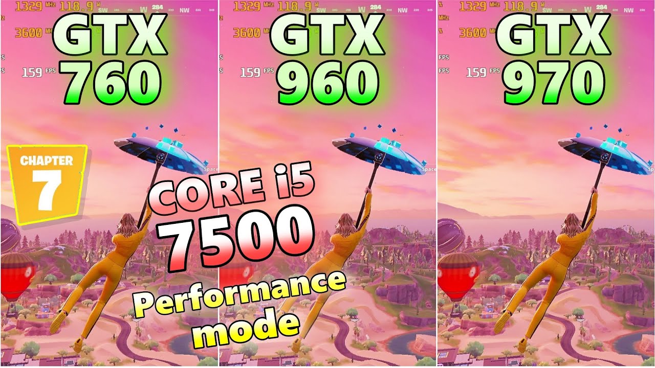 GTX 760 960 970&times;CORE i5 7500/fortnite chapter7 season1/performance/FPS TEST/フォートナイト/2025