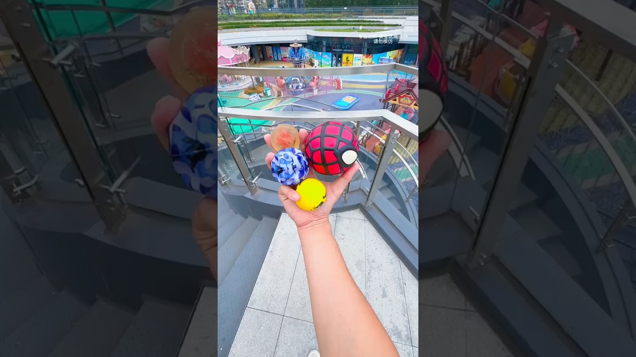 Four Balls Challenge &ndash; Only One Came Back! 🏀⬆️😱 #shorts