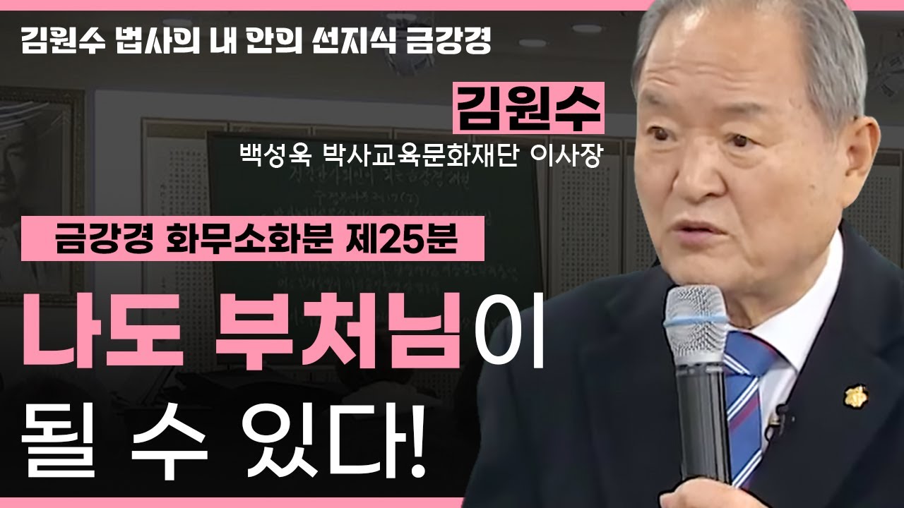 금강경 화무소화분 제25분  - 나도 부처님이 될 수 있다! [김원수 법사의 내안의 선지식 금강경 246회]