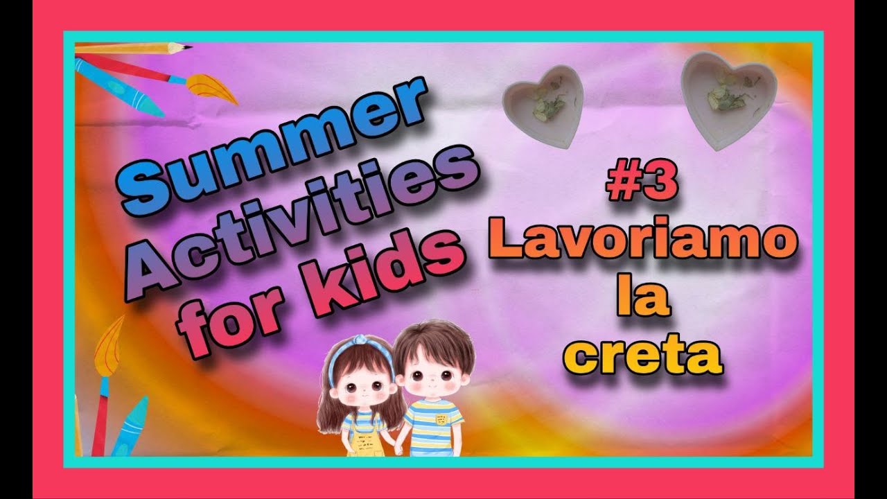 ATTIVITA' CREATIVE PER BAMBINI # 3 -  SVUOTA TASCHE CON LA CRETA - #DIY #KIDS #SUMMER #tutorial