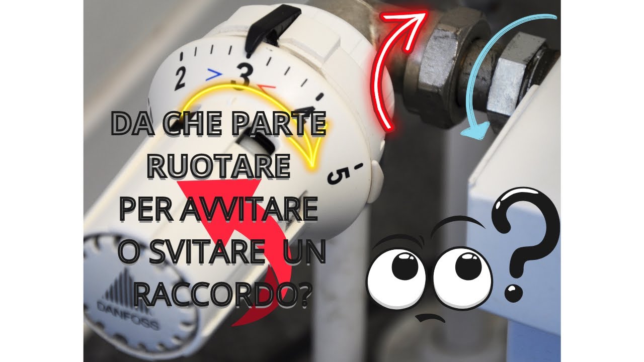 Sapere se stai avvitando o svitando un raccordo, ecco un metodo infallibile.lezione10 corsoidraulico