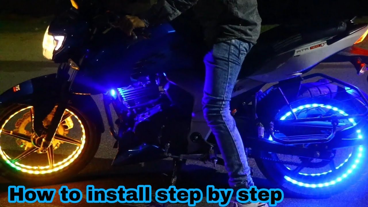 how to install led lights on motorcycle wheels | Led Wheels