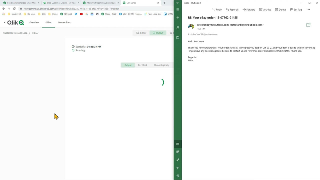 Simple Bulk Email Customer Messages with Qlik App Automation - Part 2