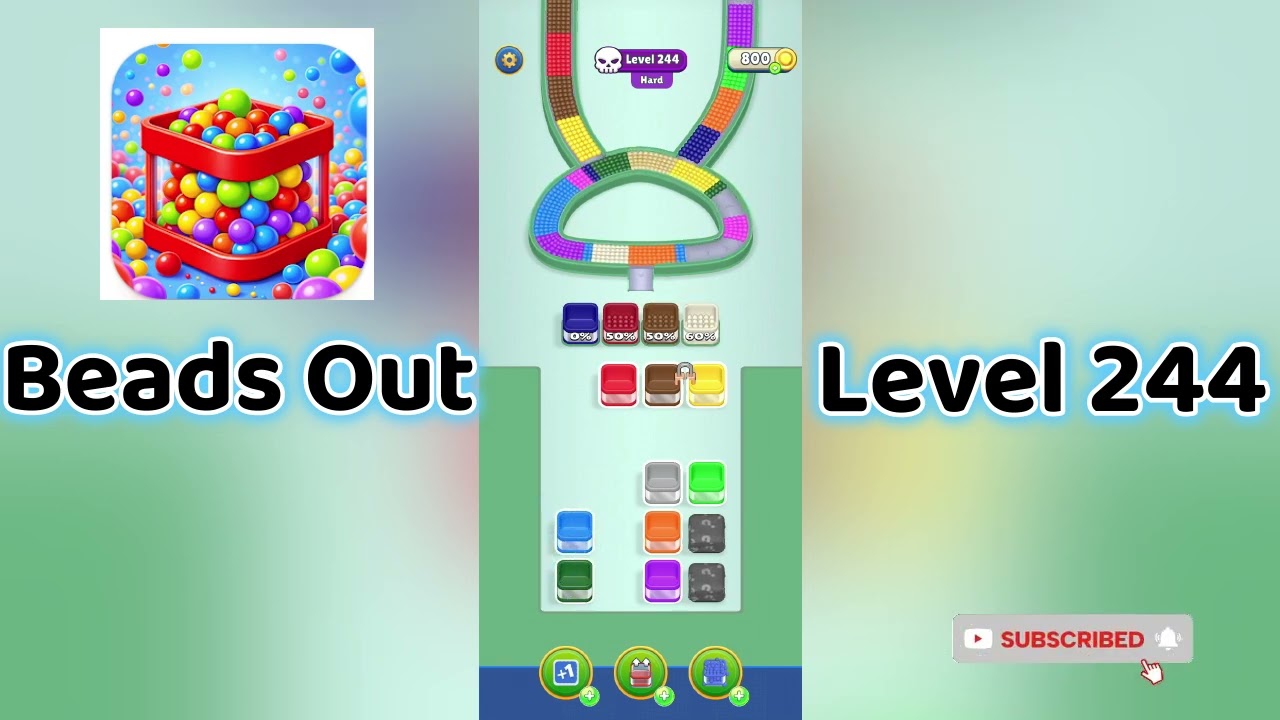 🎮 Beads Out Level 244 Walkthrough 🧩 | Tricky Bead Puzzle Solution | Mini Boss
