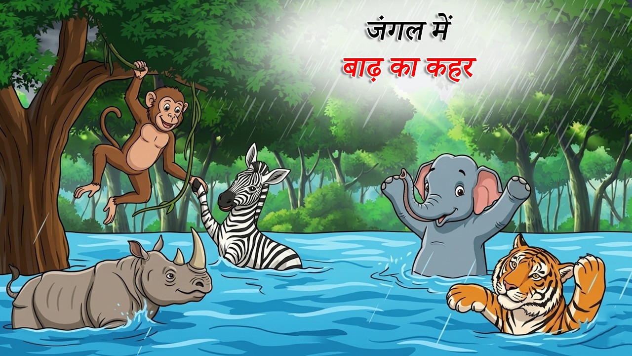 जंगल में बाढ़ का कहर | JUNGLE KI KAHANI | Hindi Kahani | Kahaniyan | Hindi Kahaniya