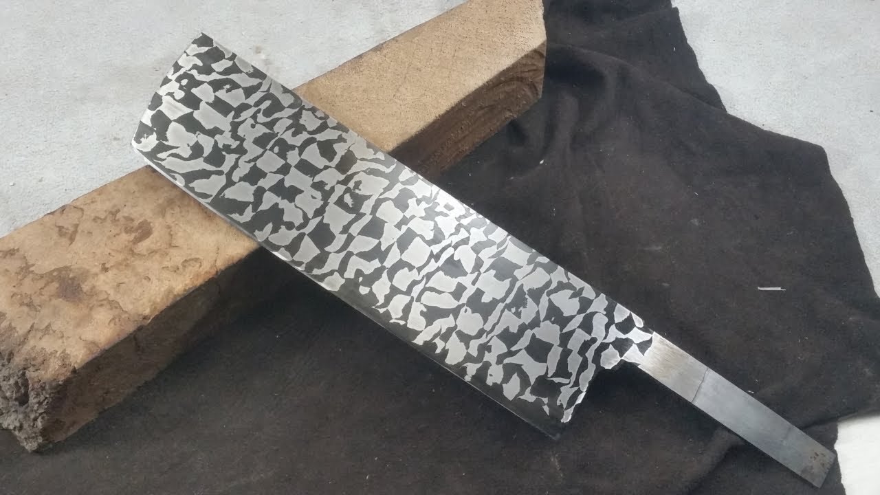 Mosaikdamast - Nakiri mit Schachbrettmuster - Schnellablauf der Herstellung ASMR