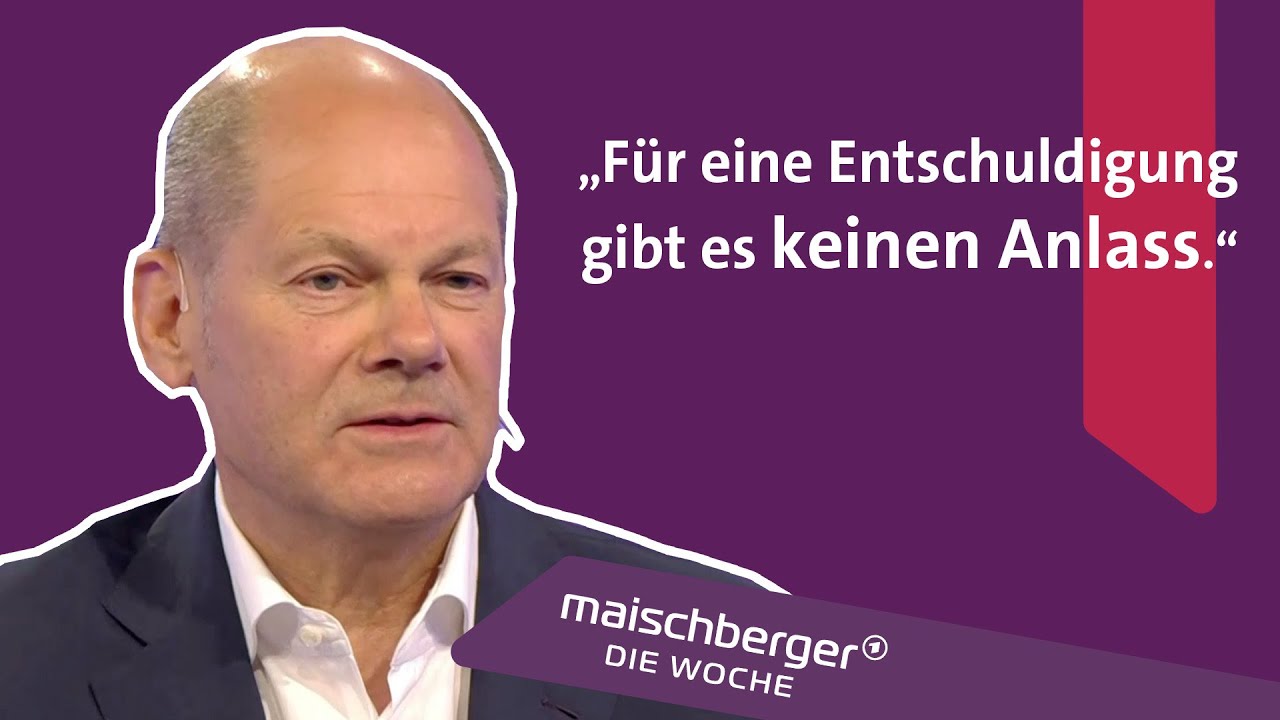 Keine Entschuldigung bei Spahn: Scholz zur Maskenaffäre | maischberger. die woche