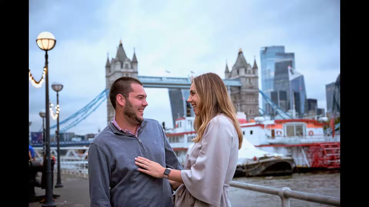 Capturing the Magic: Secret Marriage Proposal and Engagement Photoshoot Near Tower Bridge in London