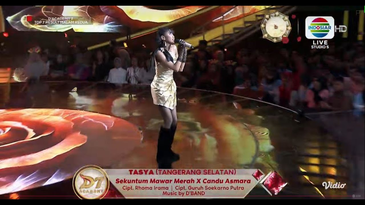 Meledak! Tasya Bawakan &ldquo;Sekuntum Mawar Merah x Candu Asmara&rdquo;  | D&rsquo;academy 7 TOP 7 Result Malam Kedua