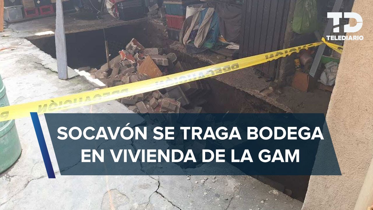 Se abre socavón de 20 metros de largo y 3 metros de profundidad en casa de la GAM