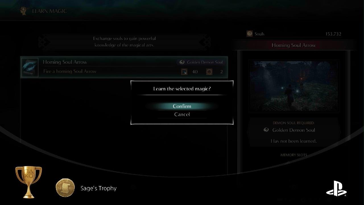 Demon's Souls All Sorceries Trophy