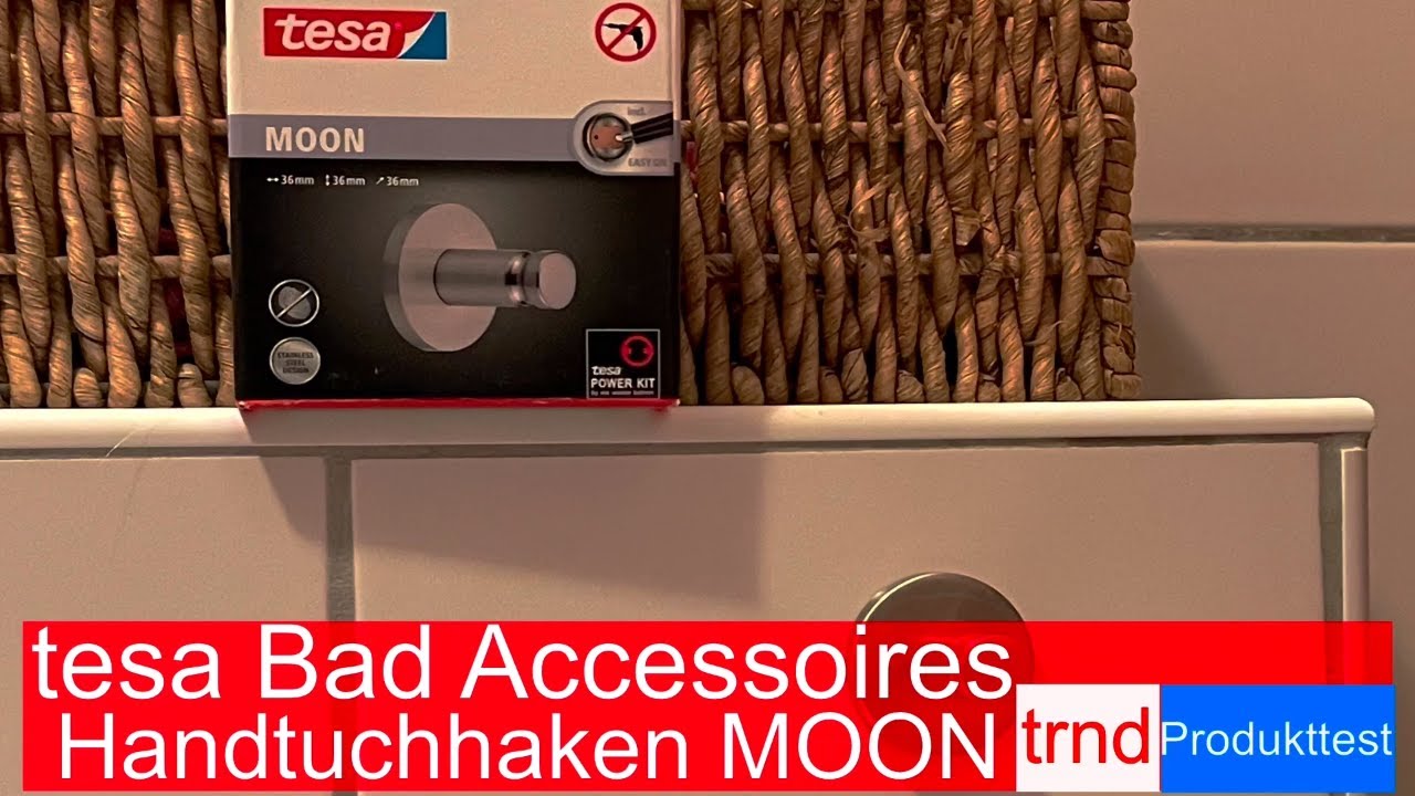 Produkttest - tesa Bad Accessoires mit tesa Power.Kit | Handtuchhaken MOON