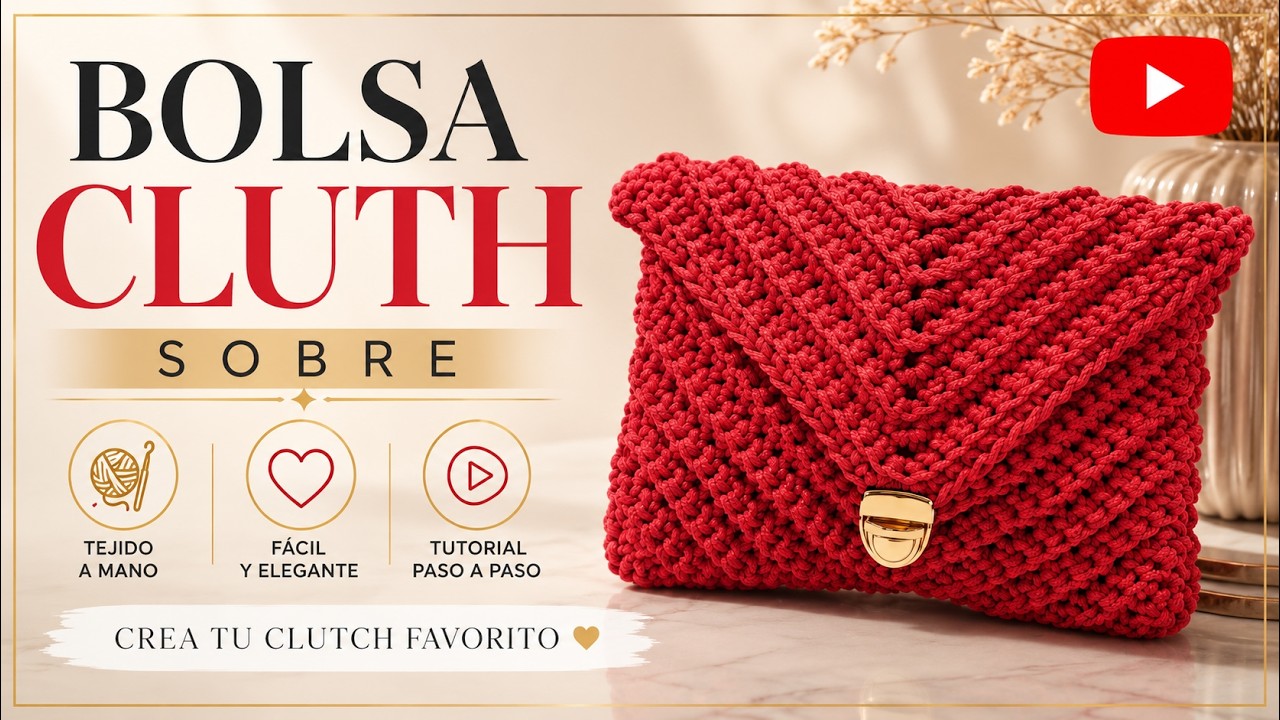 Bolsa clutch | Economica | Tipo Sobre | Crochet Clutch Bag