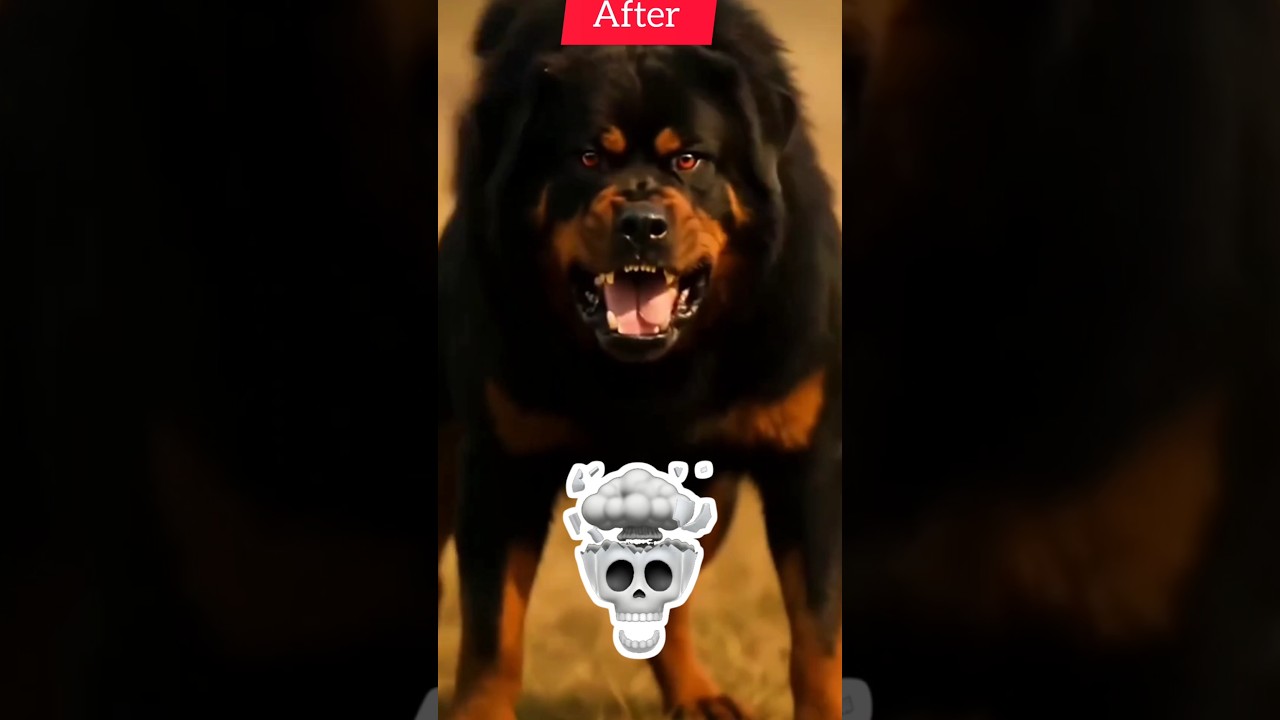 After and Before dog transformation 😈#shorts