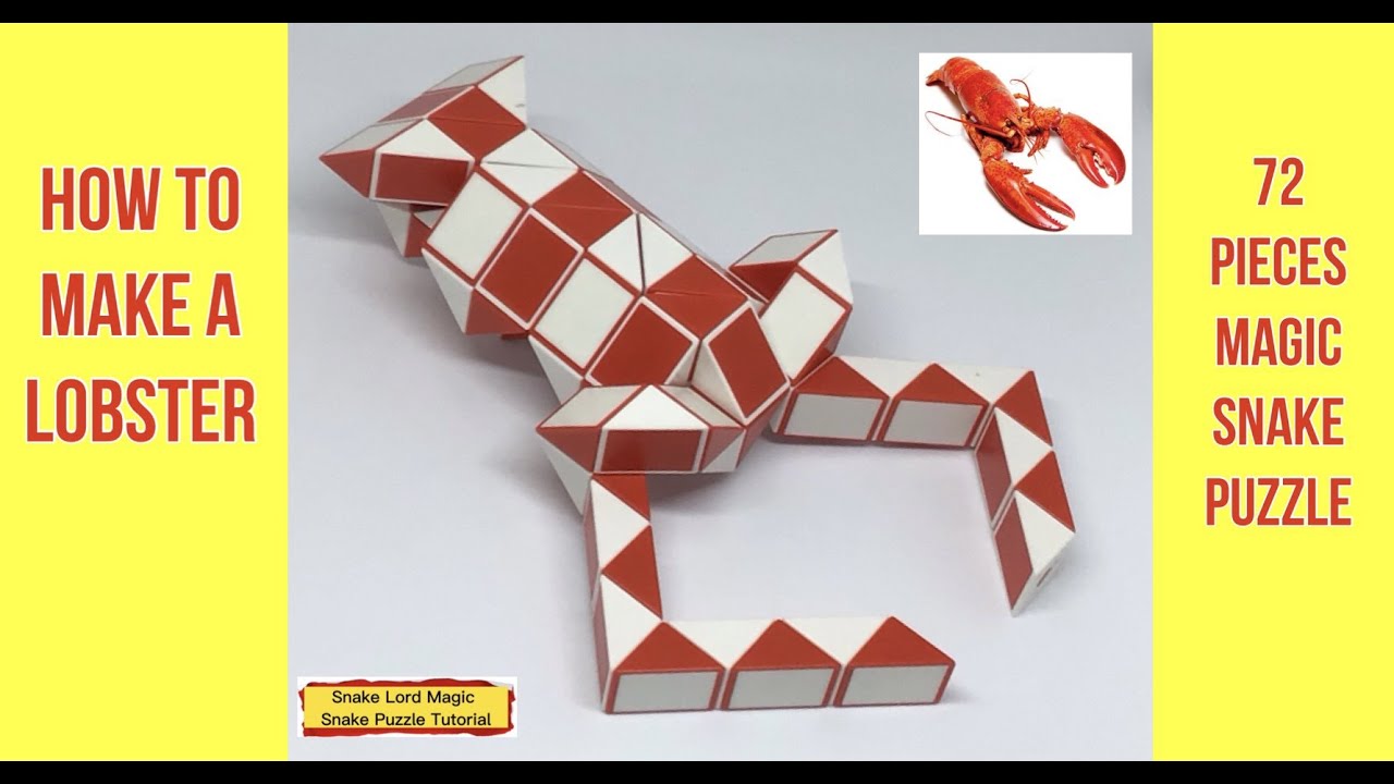 How To Make A Lobster (1) - 72 Pieces Magic Snake Puzzle 