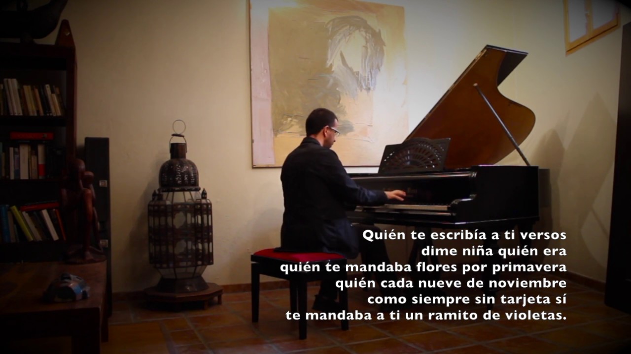 Un ramito de violetas - Cecilia - Adaptación para piano de Jesús Acebedo (con letra)