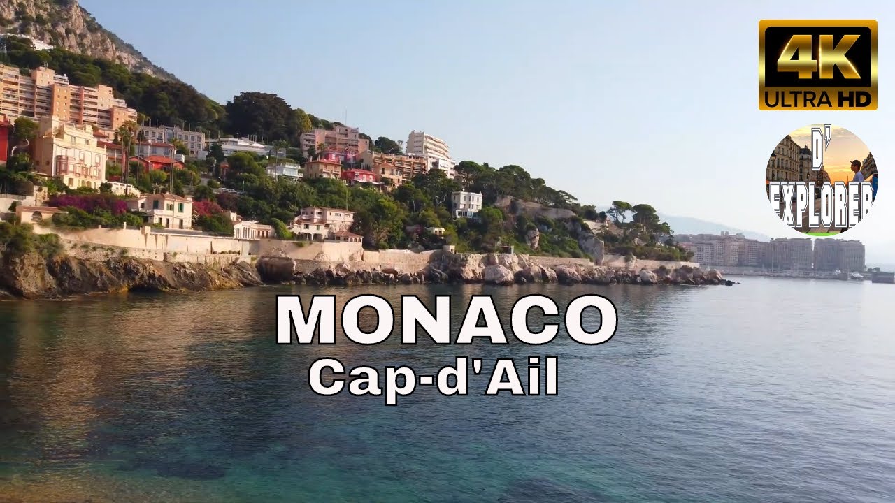 Walking in Cap-d'Ail Beach,MONACO【4K】