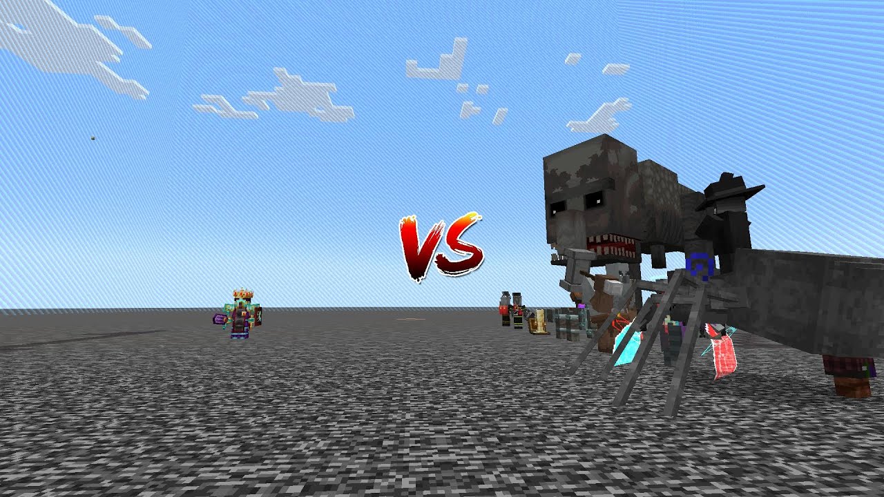 Worker King vs Illage and Spillage  Minecraft  Mob Battle