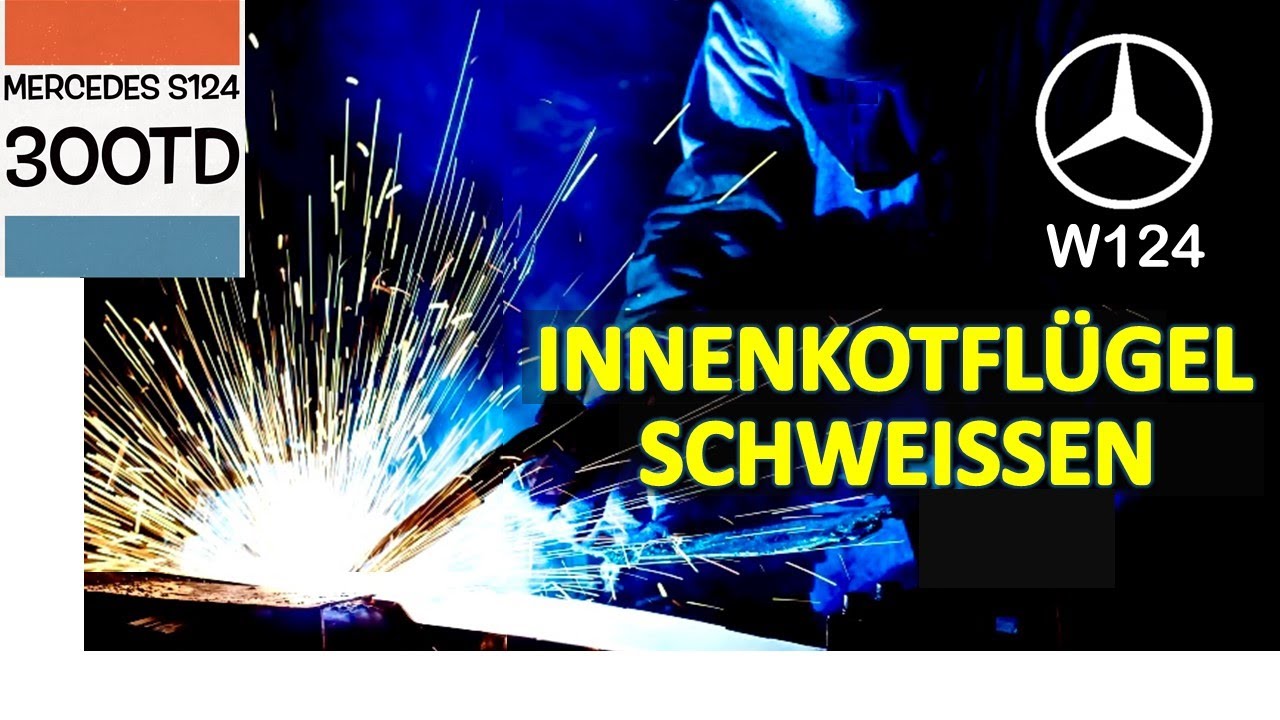 W124 Innenkotflügel schweißen und nachbehandeln.