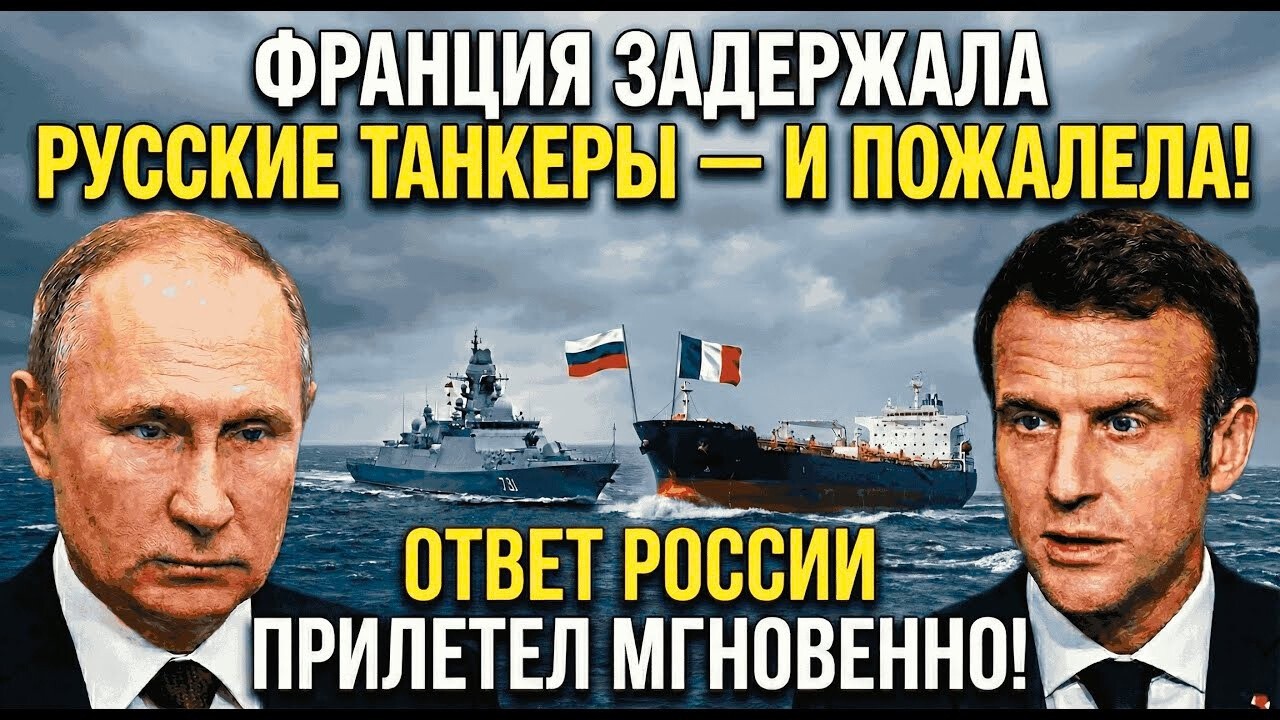 ФРАНЦИЯ ЗАДЕРЖАЛА РУССКИЕ ТАНКЕРЫ И ПОЖАЛЕЛА! Ответ России прилетел мгновенно.