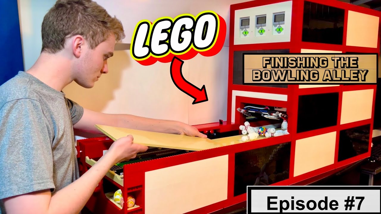 Завершение строительства боулинга из LEGO — Эпизод 7 — Мировой рекордсмен по установке кеглей из ...