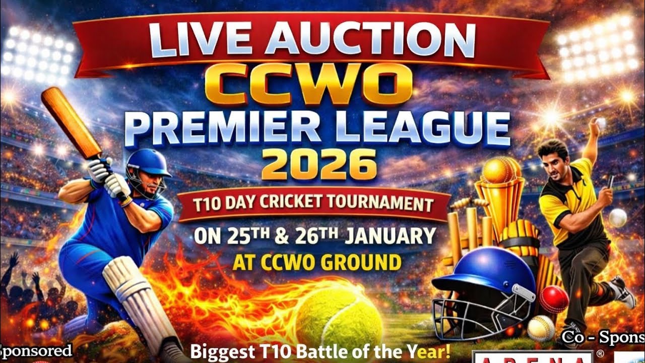 Live CCWO Auction | CCWO Premier League 2026 #auction #viral2026
