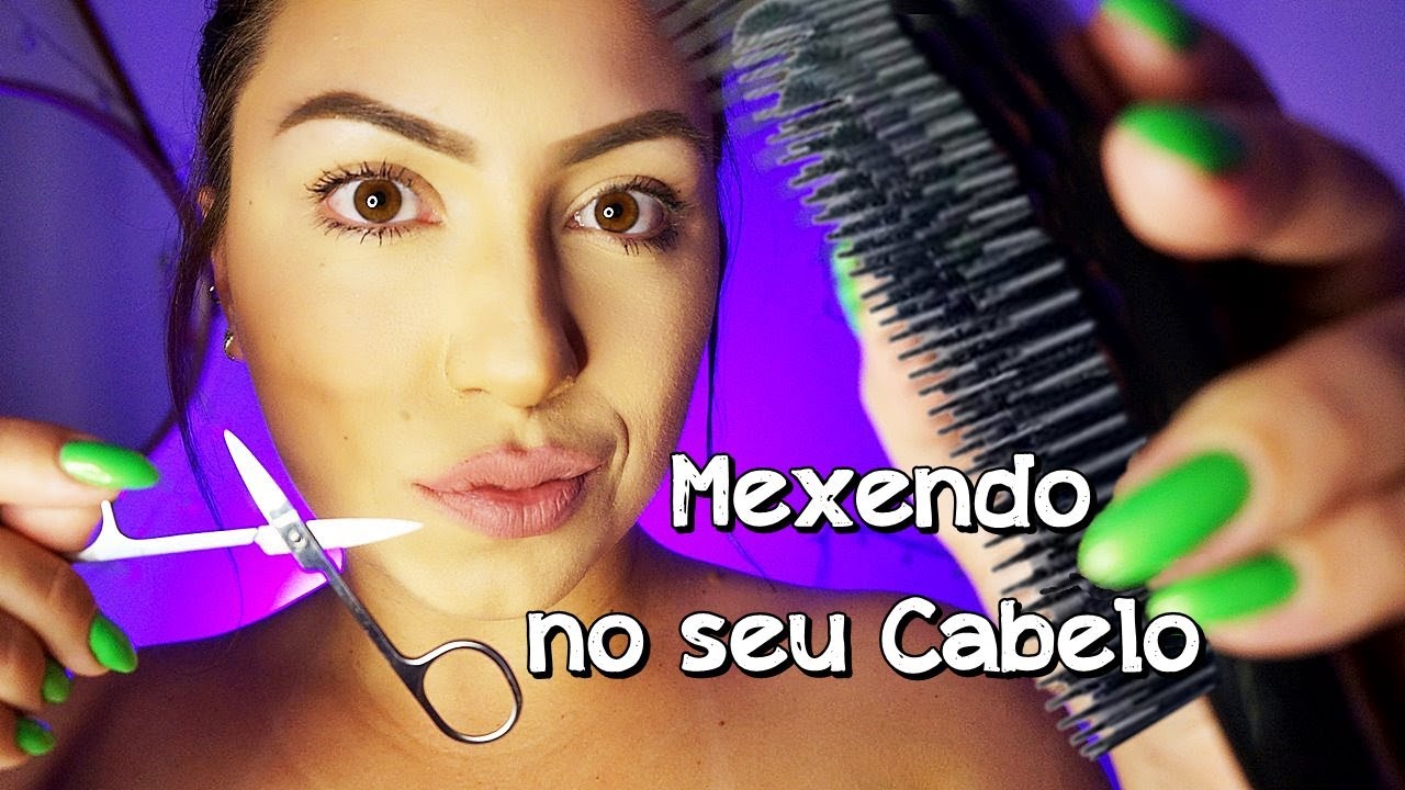 ASMR: PENTEANDO E CORTANDO SEU CABELO DELICADAMENTE!