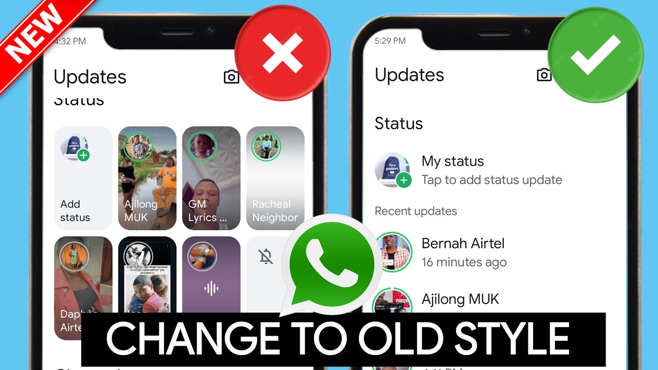 Как изменить новый стиль статуса WhatsApp на вертикальный старый стиль 2024 | Обновление статуса ...