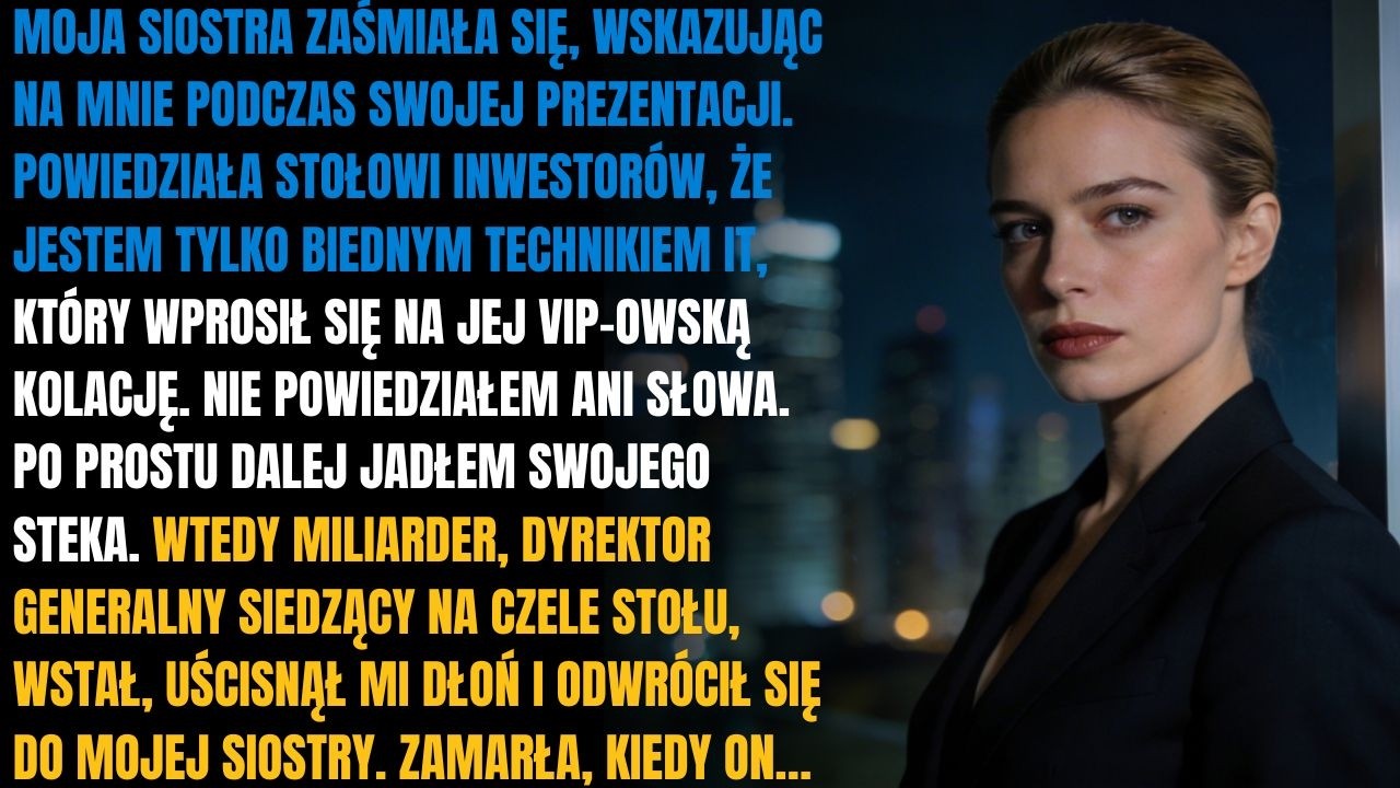 Moja siostra wyśmiała mnie jako „tylko technika IT” przed swoimi inwestorami — aż miliarder, CEO,...