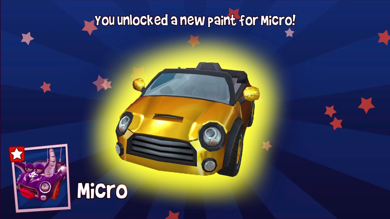 Micro Gold Paint Unlock - New Paint Unlock - Beach Buggy Racing 2