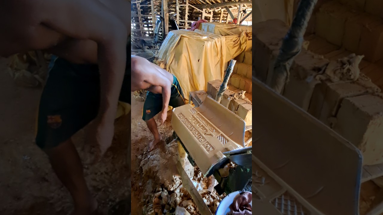 Clay Roof tile making part22 