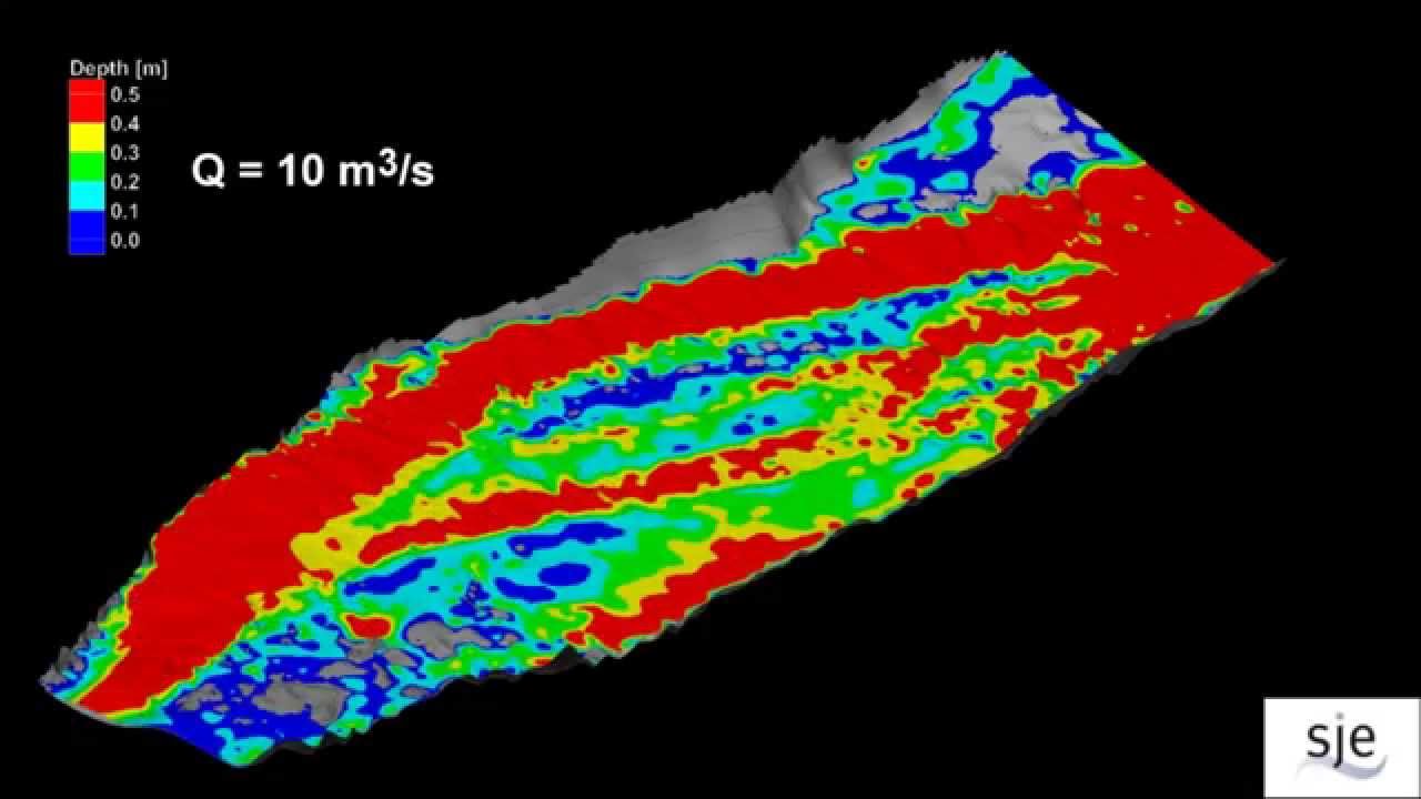 SRH 2D Minimum Flow Reach Water Depths
