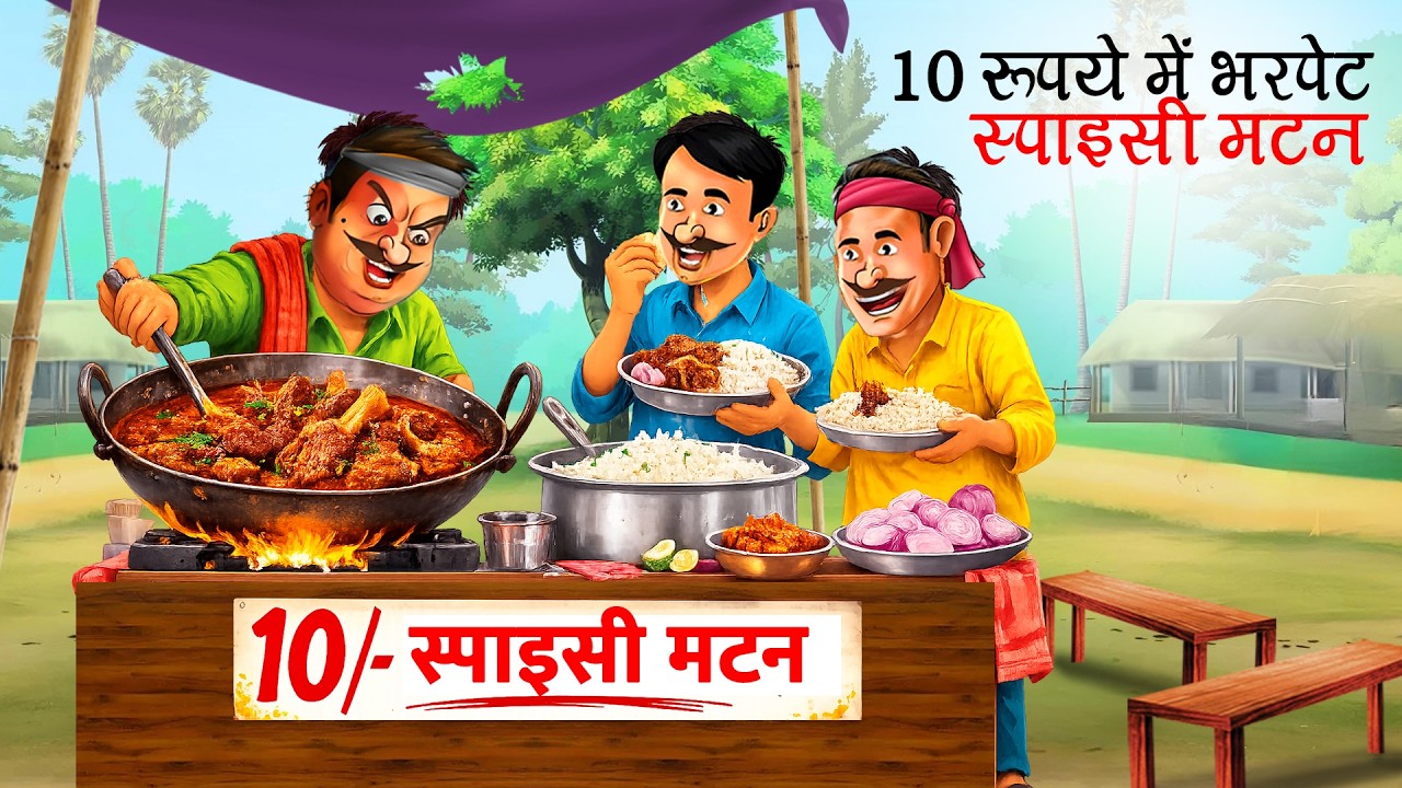 10 रूपये में भरपेट स्पाइसी मटन | 10 rupaye me bharpet spicy mutton | kahani | kahaniyan| hindi story